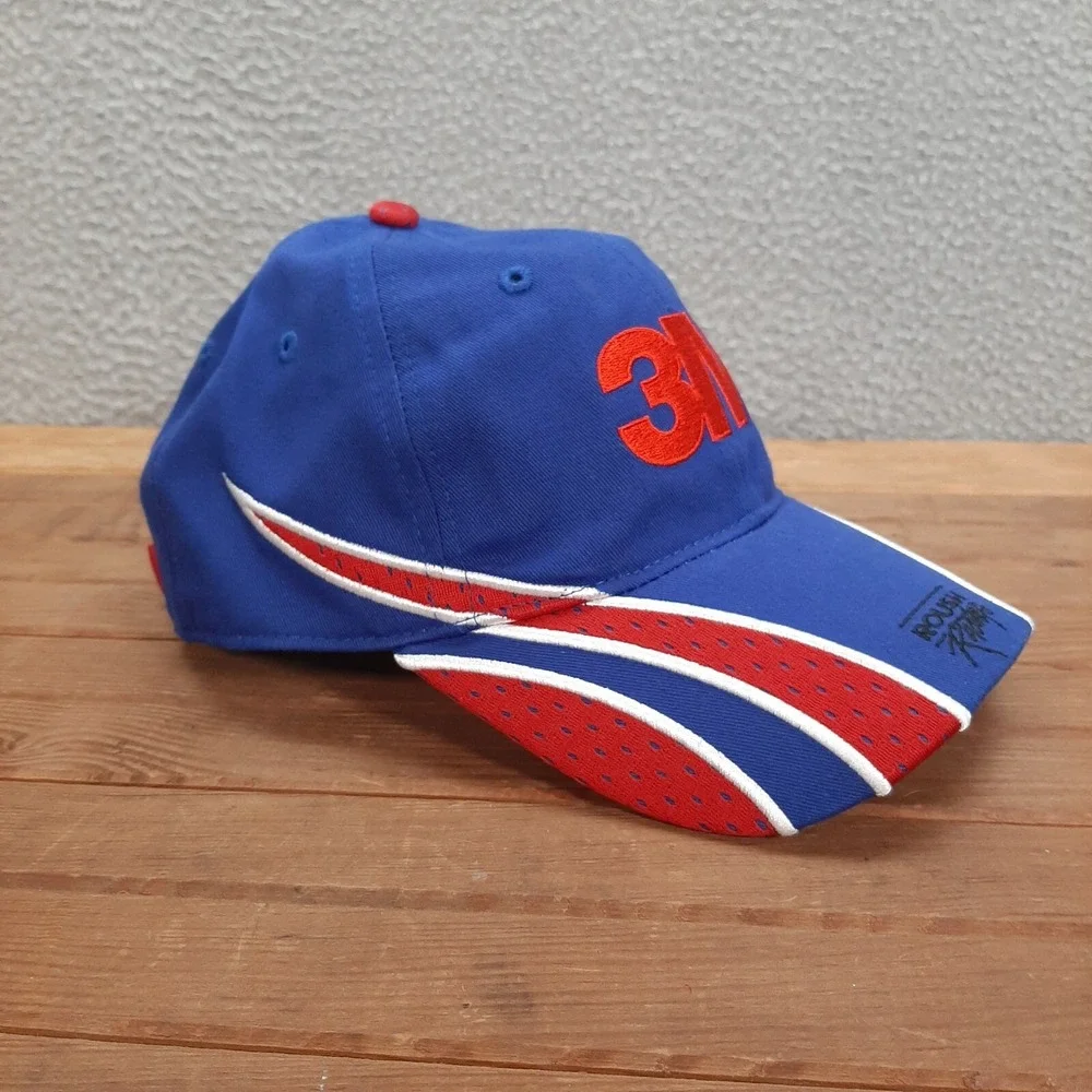 NASCAR Hat Adult Blue Red White Strap Back Dad Cap Roush Racing Embroidered‎ Y2K